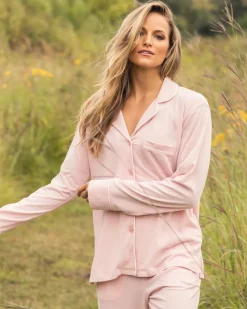 Women’s Pima Pajama Set in Pink