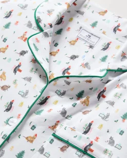 Women’s Pima Pajama Set in Merry Meow