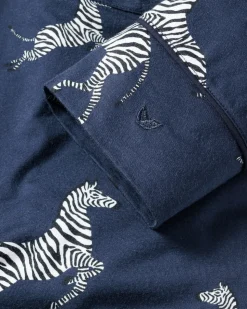 Women’s Pima Pajama Set in Zèbre de Nuit