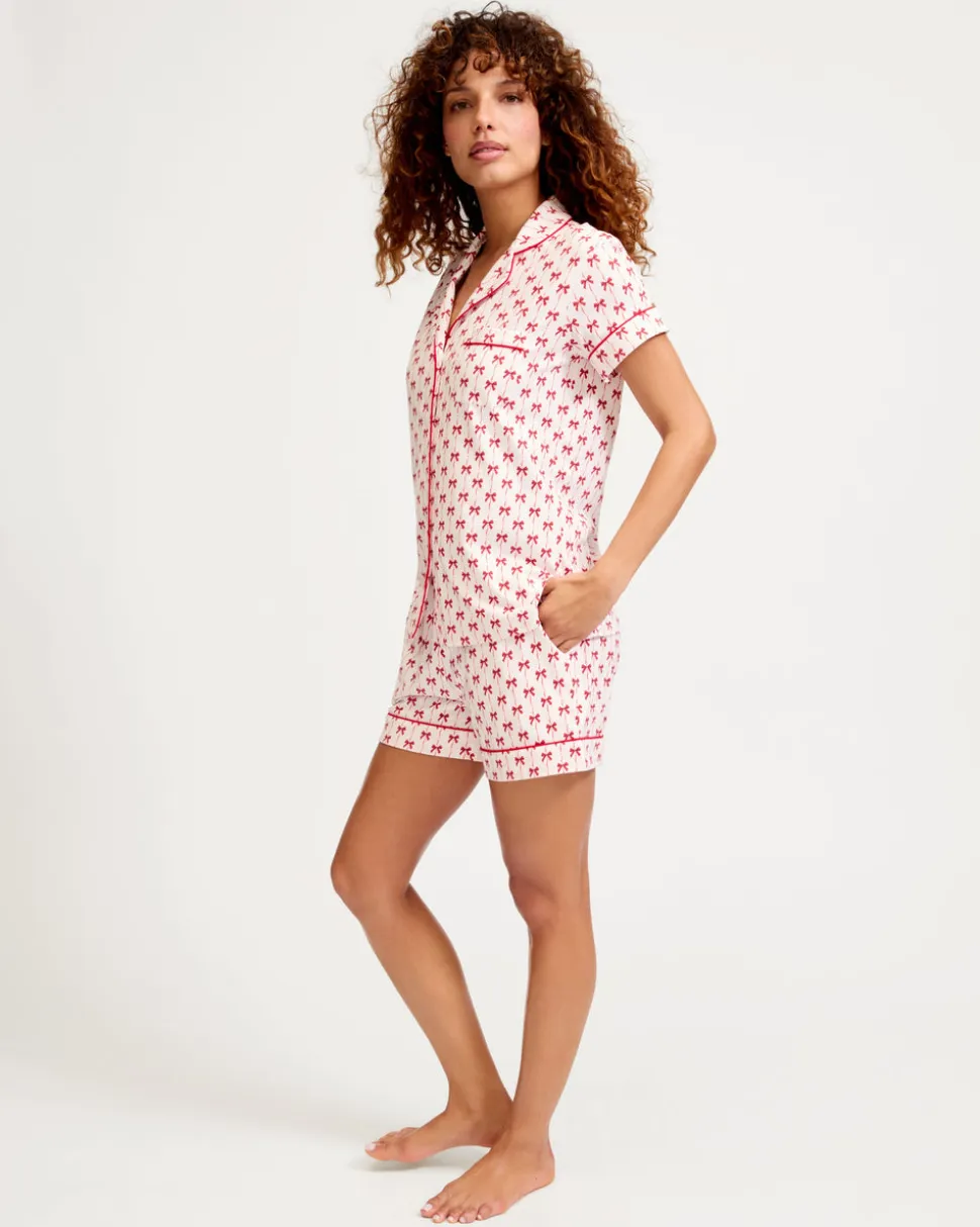 Women’s Pima Short Set in Blissful Bows