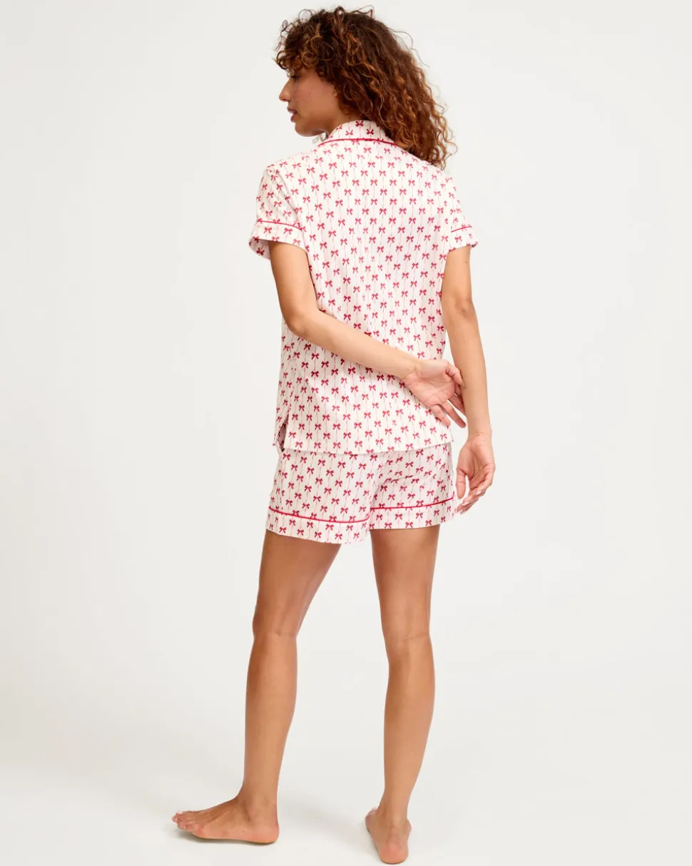 Women’s Pima Short Set in Blissful Bows