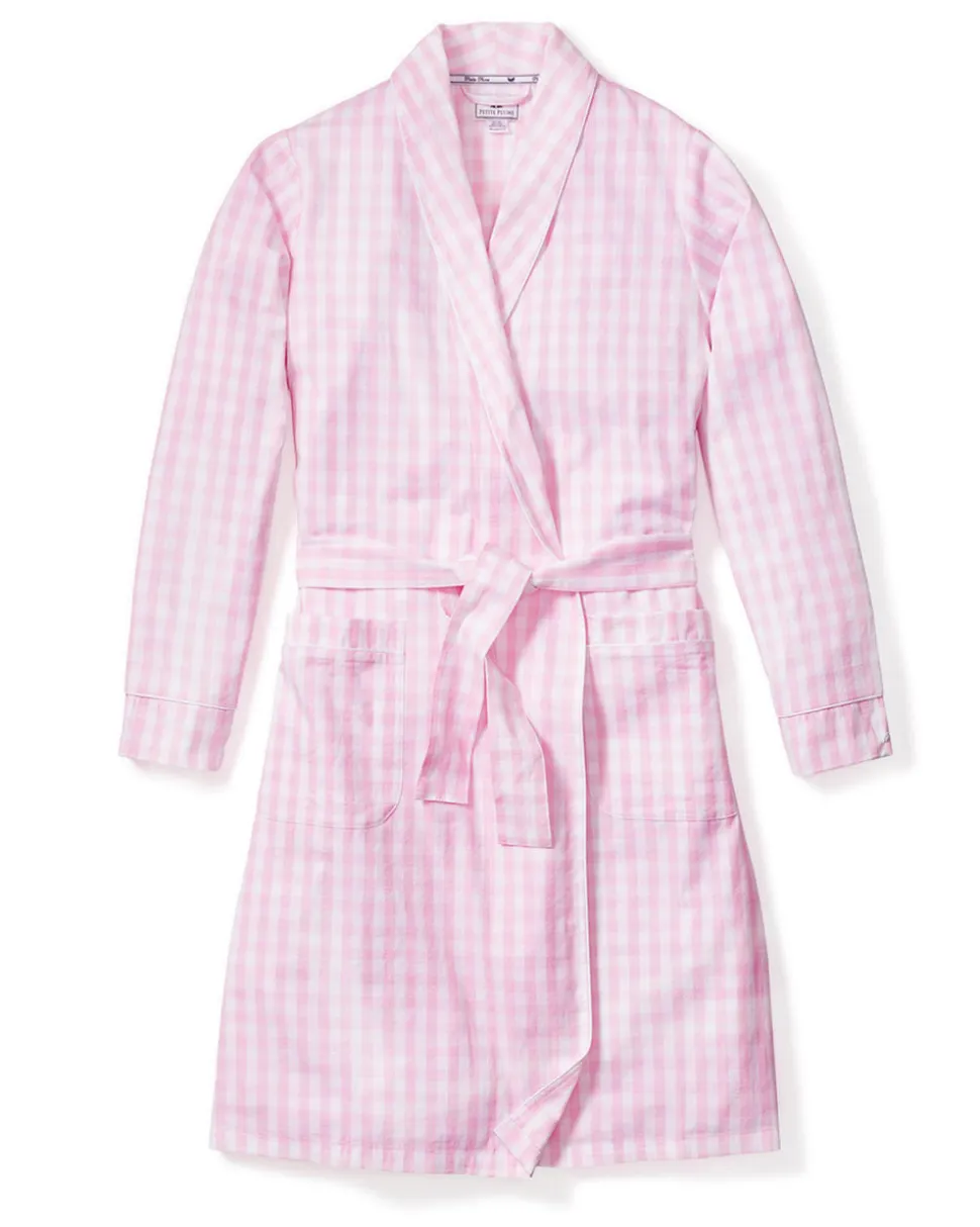 Women’s Pink Gingham Robe