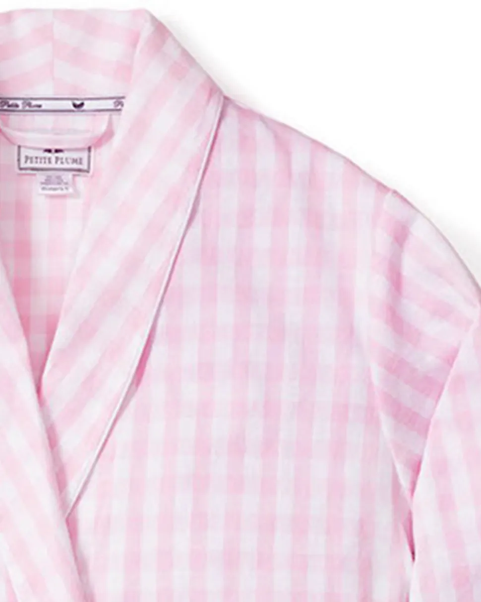 Women’s Pink Gingham Robe