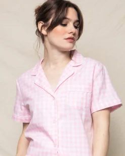Women’s Pink Gingham Short Set