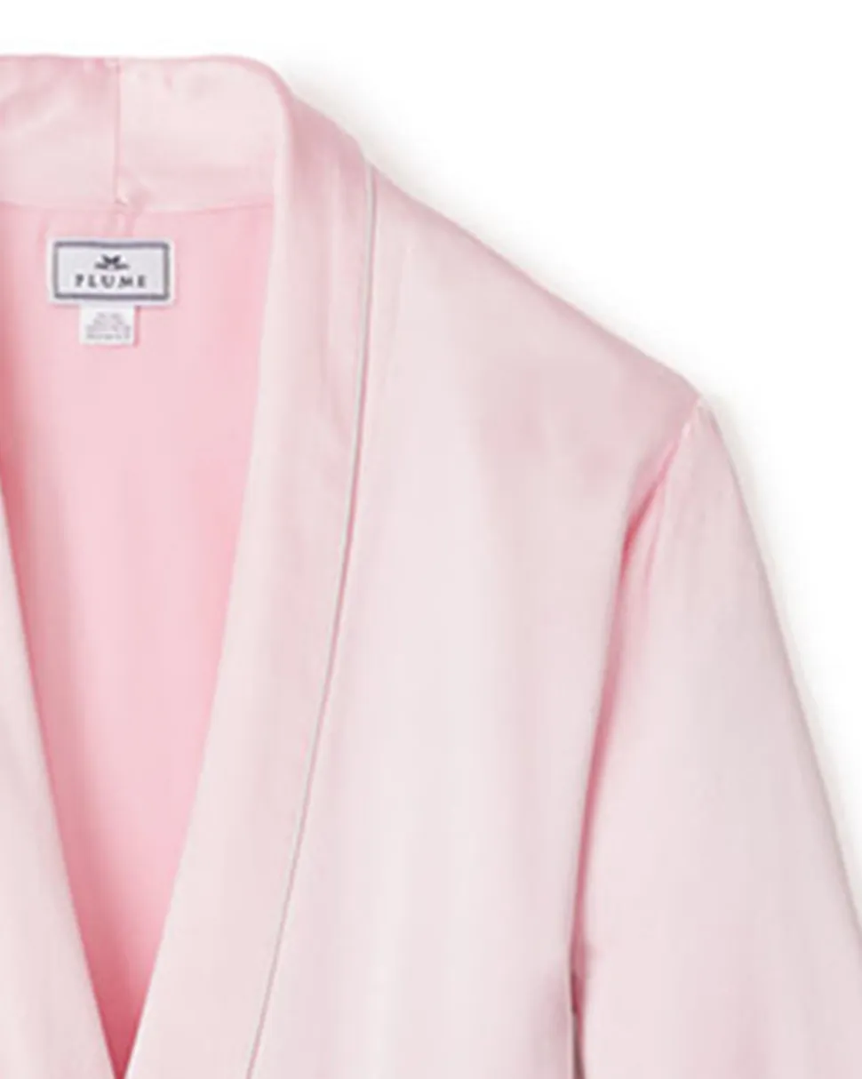 Women’s Pink Silk Long Robe