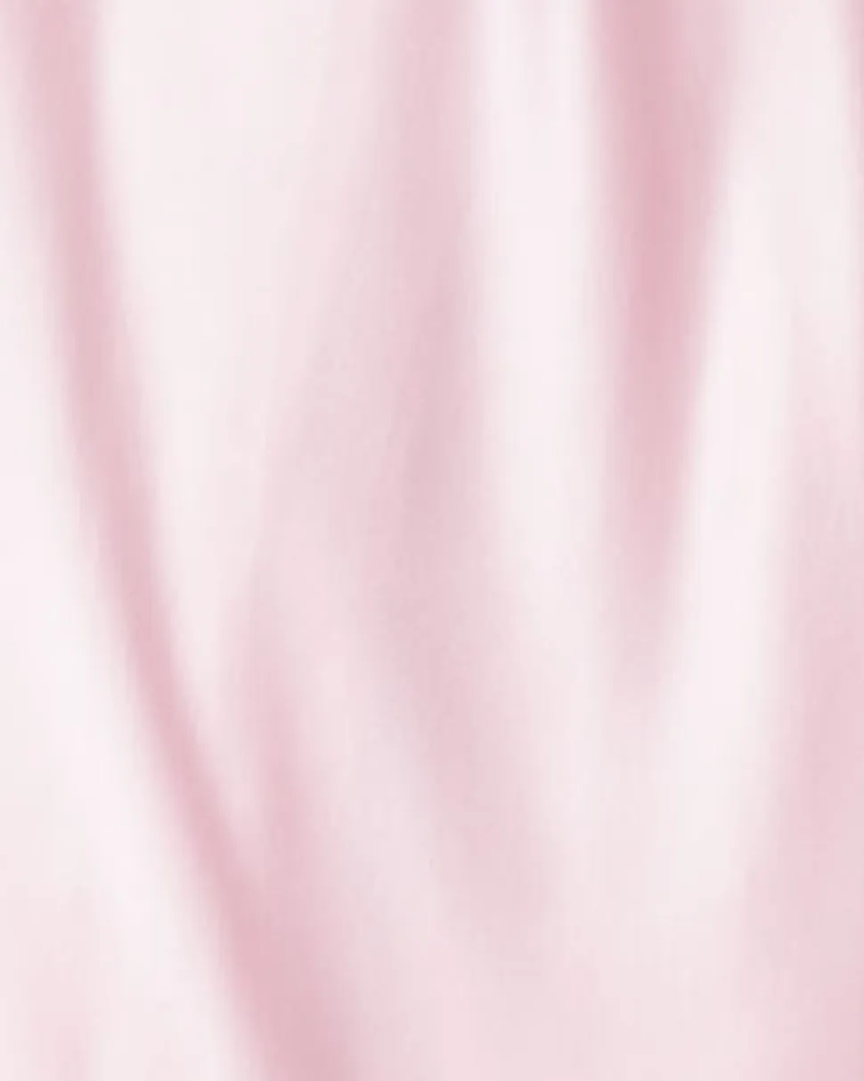 Women’s Pink Silk Wide Cuff Pajama Set