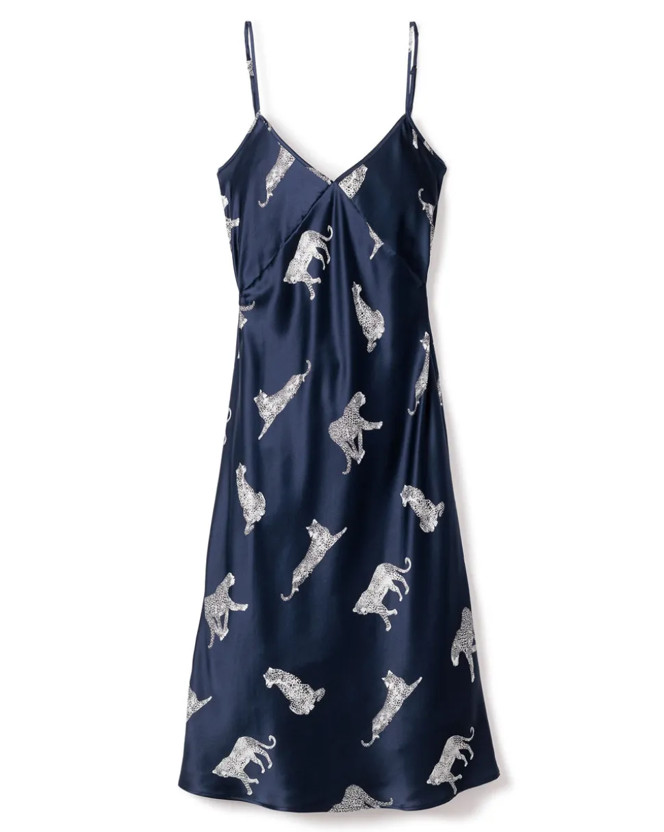 Women’s Silk Cosette Nightgown in Panthère de Nuit