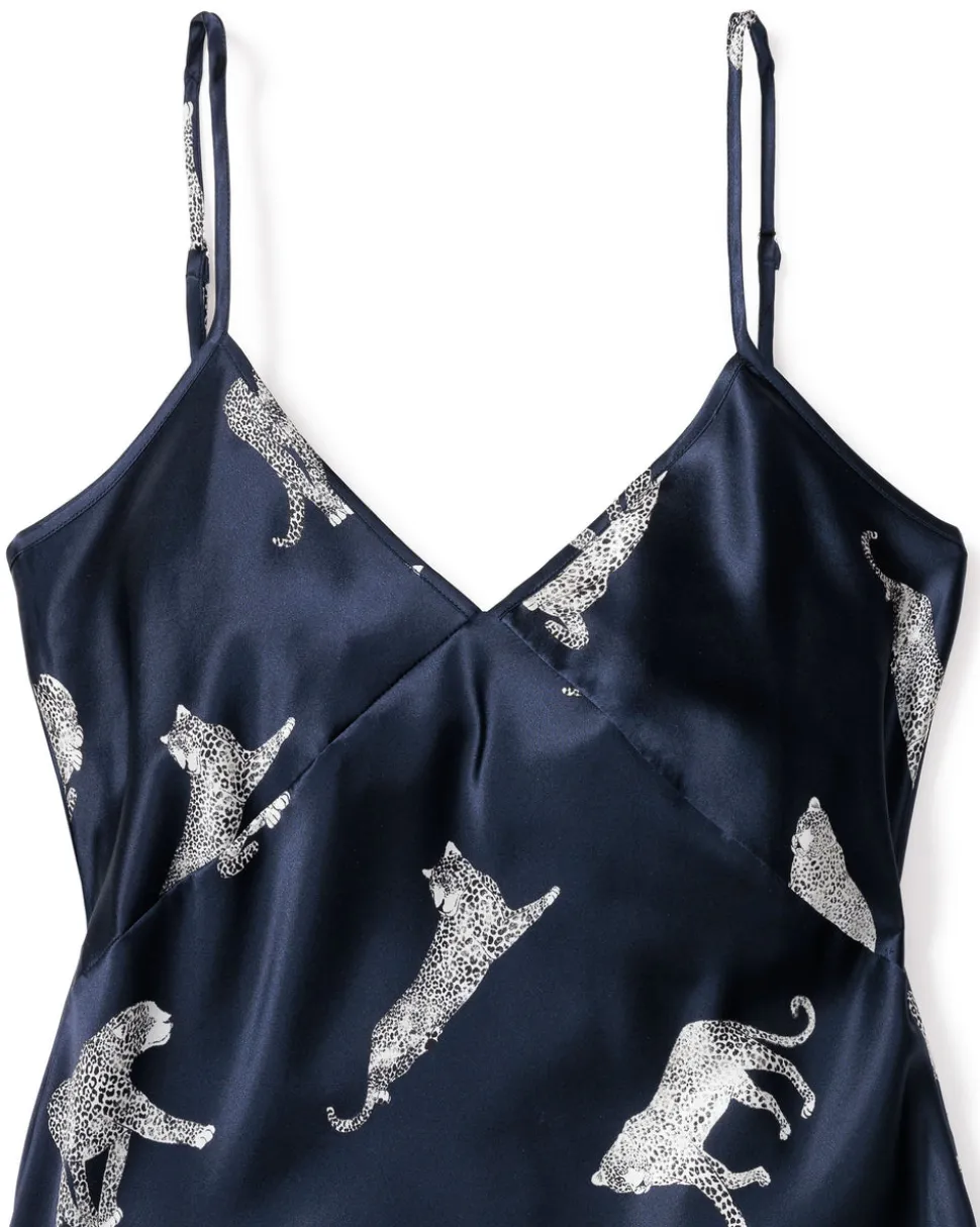 Women’s Silk Cosette Nightgown in Panthère de Nuit