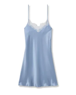 Women’s Silk Lace Slip Dress in Periwinkle