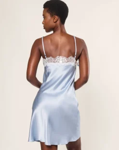 Women’s Silk Lace Slip Dress in Periwinkle