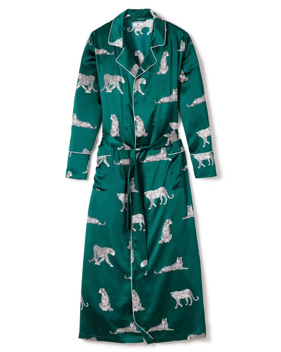 Women’s Silk Long Robe in Panthère de Luxe