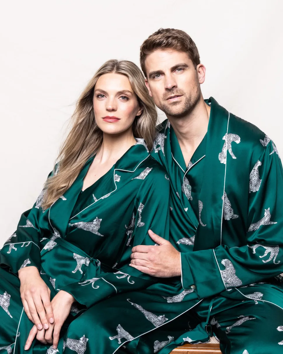 Women’s Silk Long Robe in Panthère de Luxe