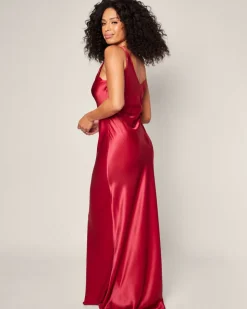 Women’s Silk Long Slip in Bordeaux