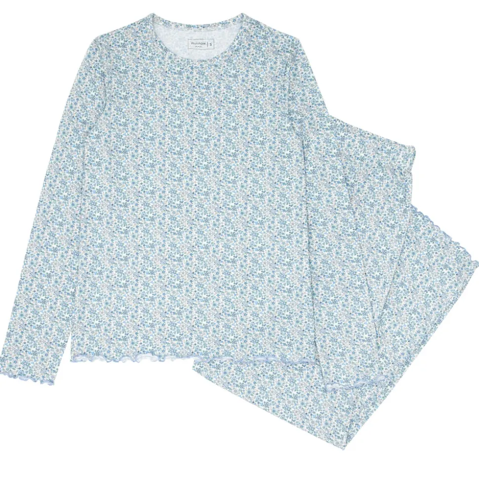 Women's Slate Floral Pima Pajamas Set