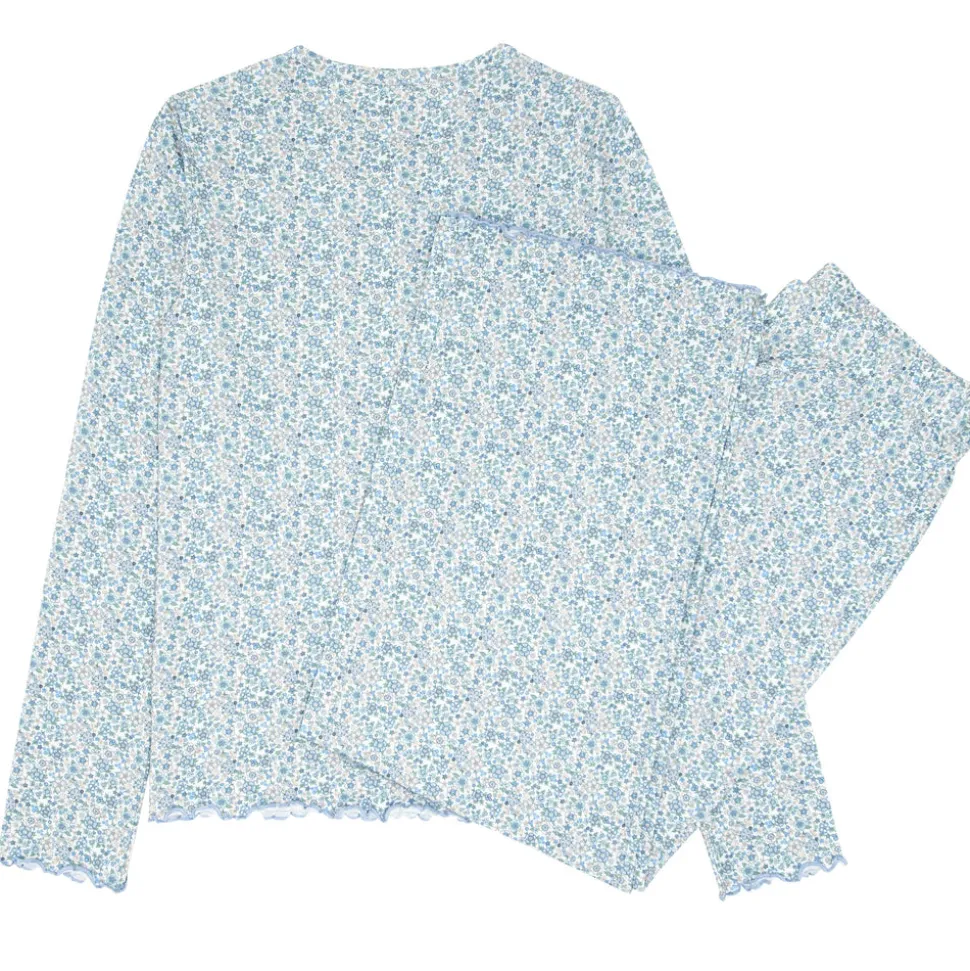 Women's Slate Floral Pima Pajamas Set