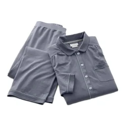 Women's Soft Knit Long Sleeve & Pants Pajama Set in Mineral