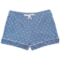Women's Stars & Stripes Button Front Short Pajama Set in Navy