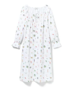 Women's Twill Delphine Nightgown in 12 Days of Christmas
