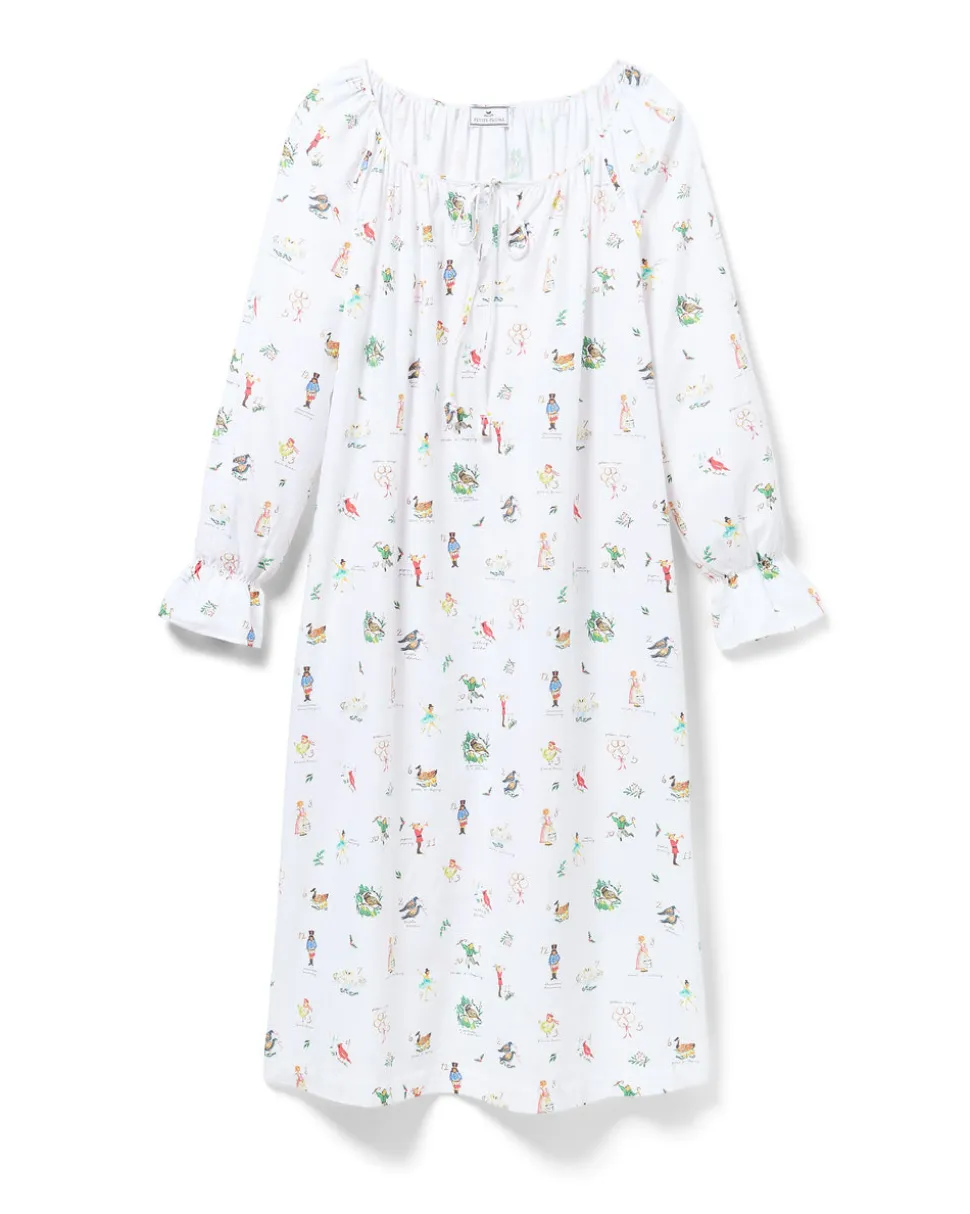 Women's Twill Delphine Nightgown in 12 Days of Christmas