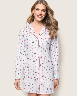 Women’s Twill Nightshirt in Winter Nostalgia