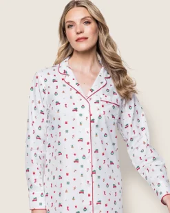 Women’s Twill Nightshirt in Winter Nostalgia
