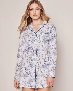 Women’s Twill Nightshirt in Timeless Toile