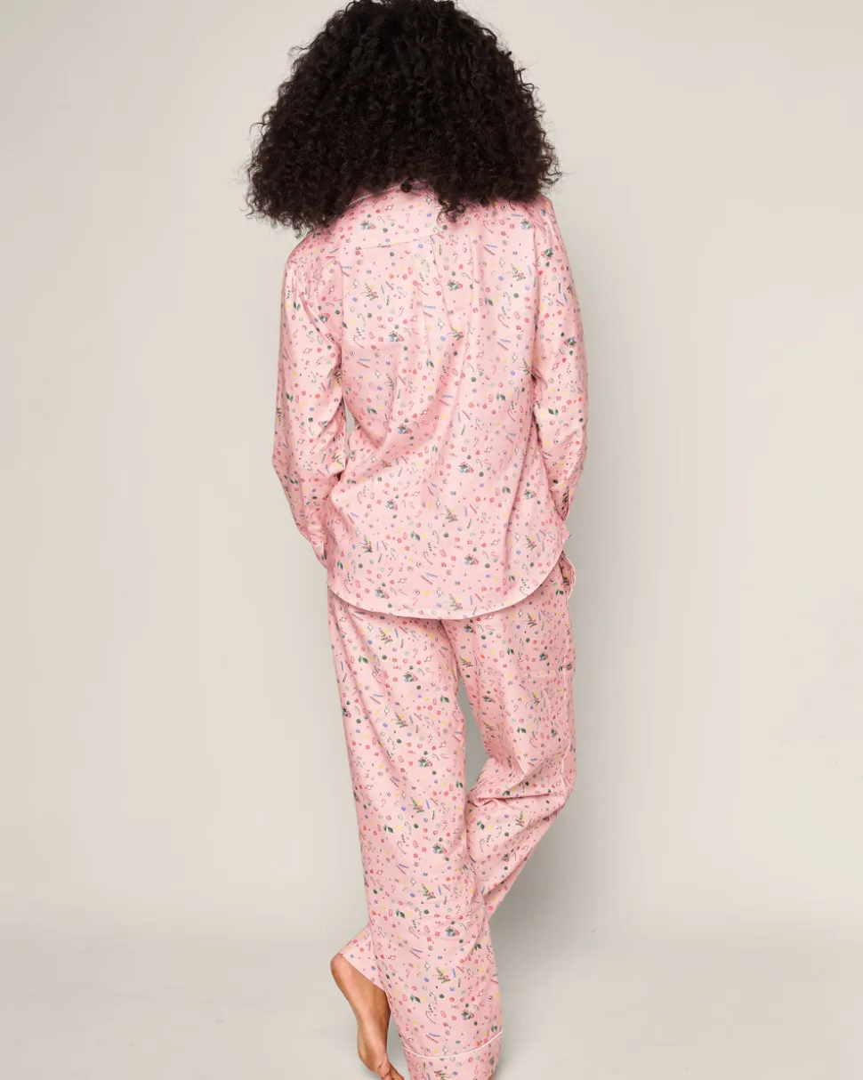 Women’s Twill Pajama Set in Vintage Sweets