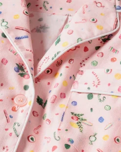 Women’s Twill Pajama Set in Vintage Sweets