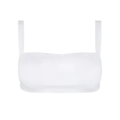 Women's White Bandeau Bikini Top