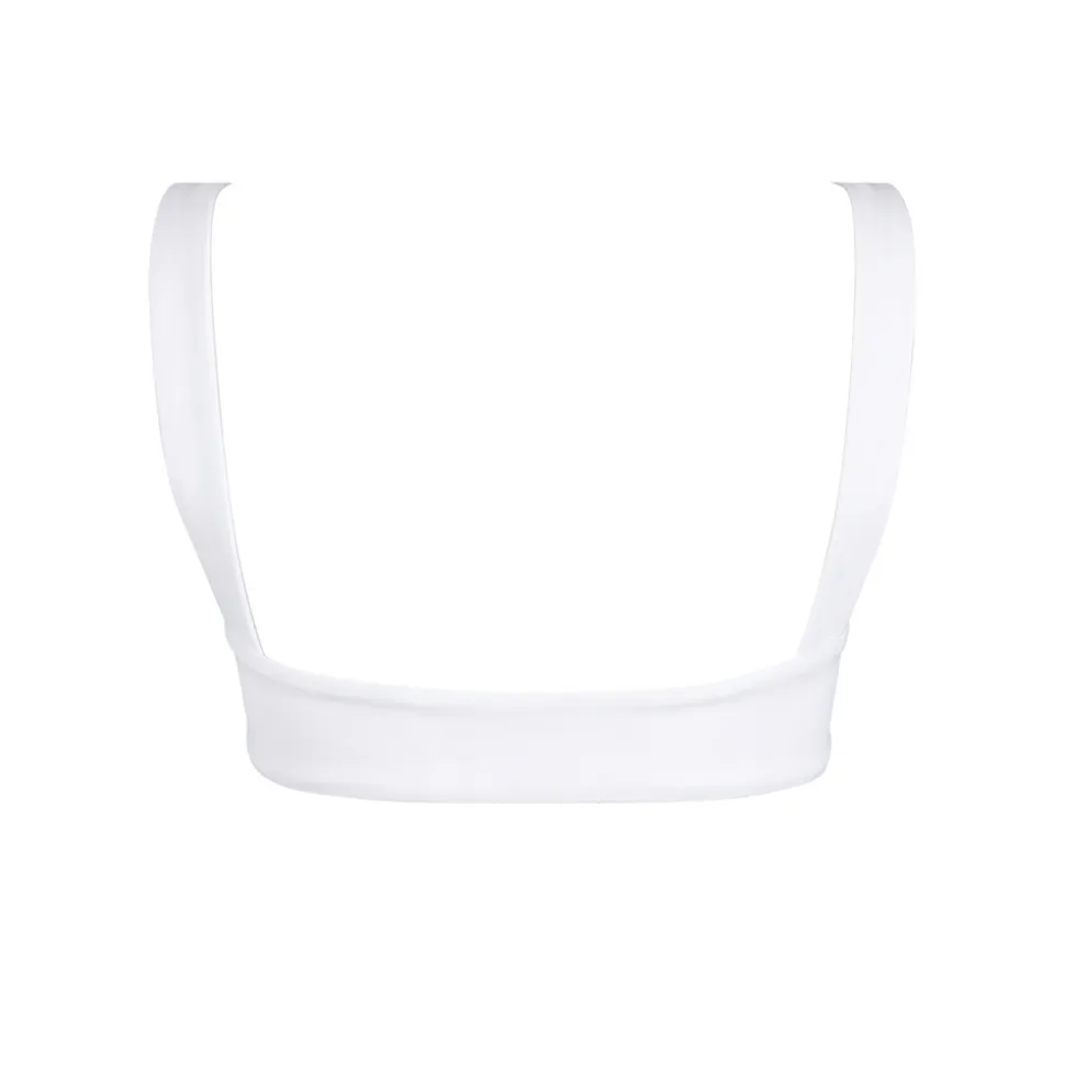 Women's White Bandeau Bikini Top
