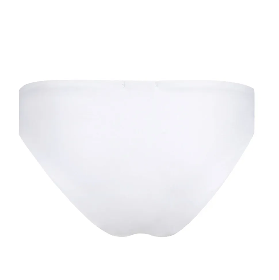 Women's White Low-Waisted Bikini Bottom