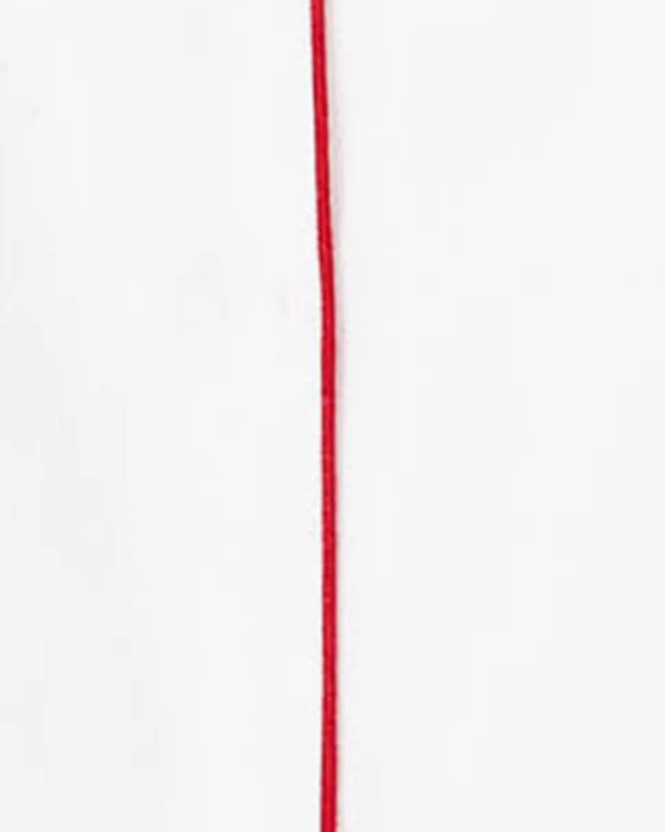 Women’s White Twill Nightshirt with Red Piping