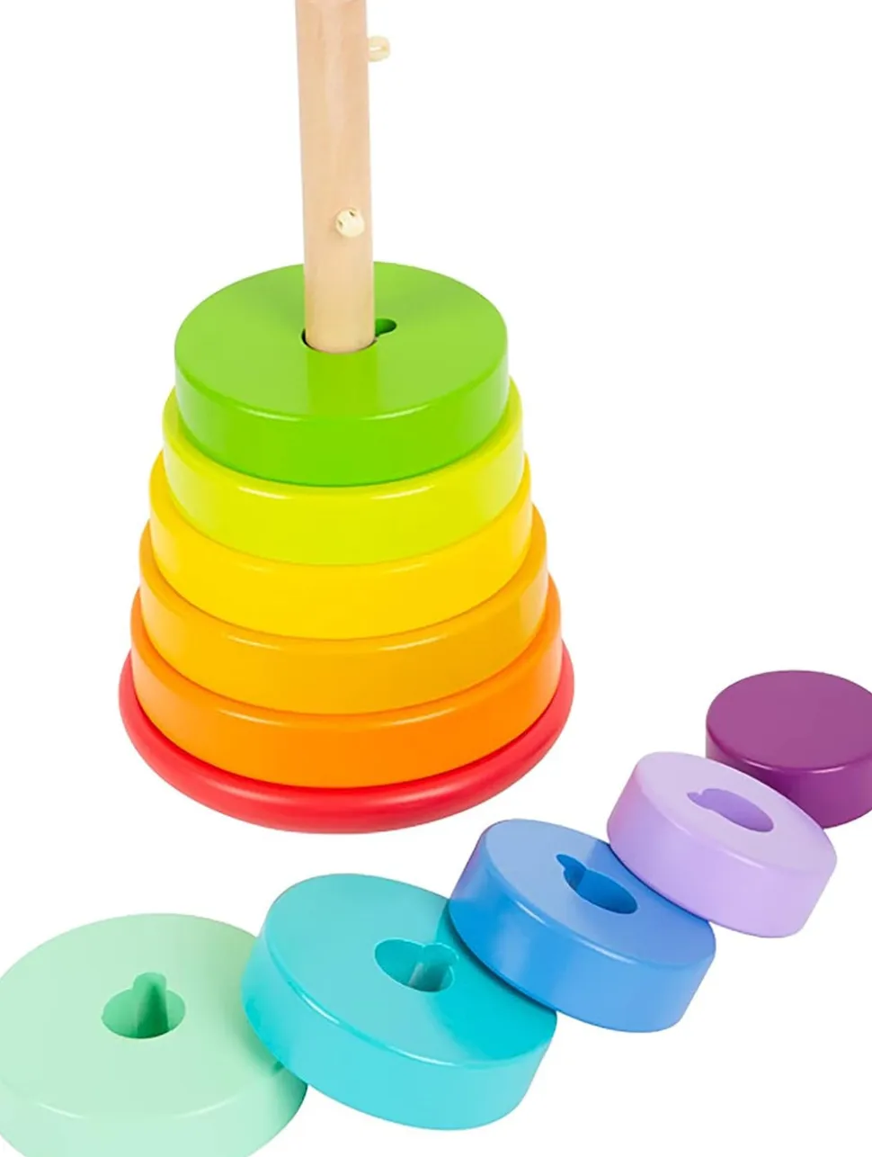Wooden Large Rainbow Stacking Tower
