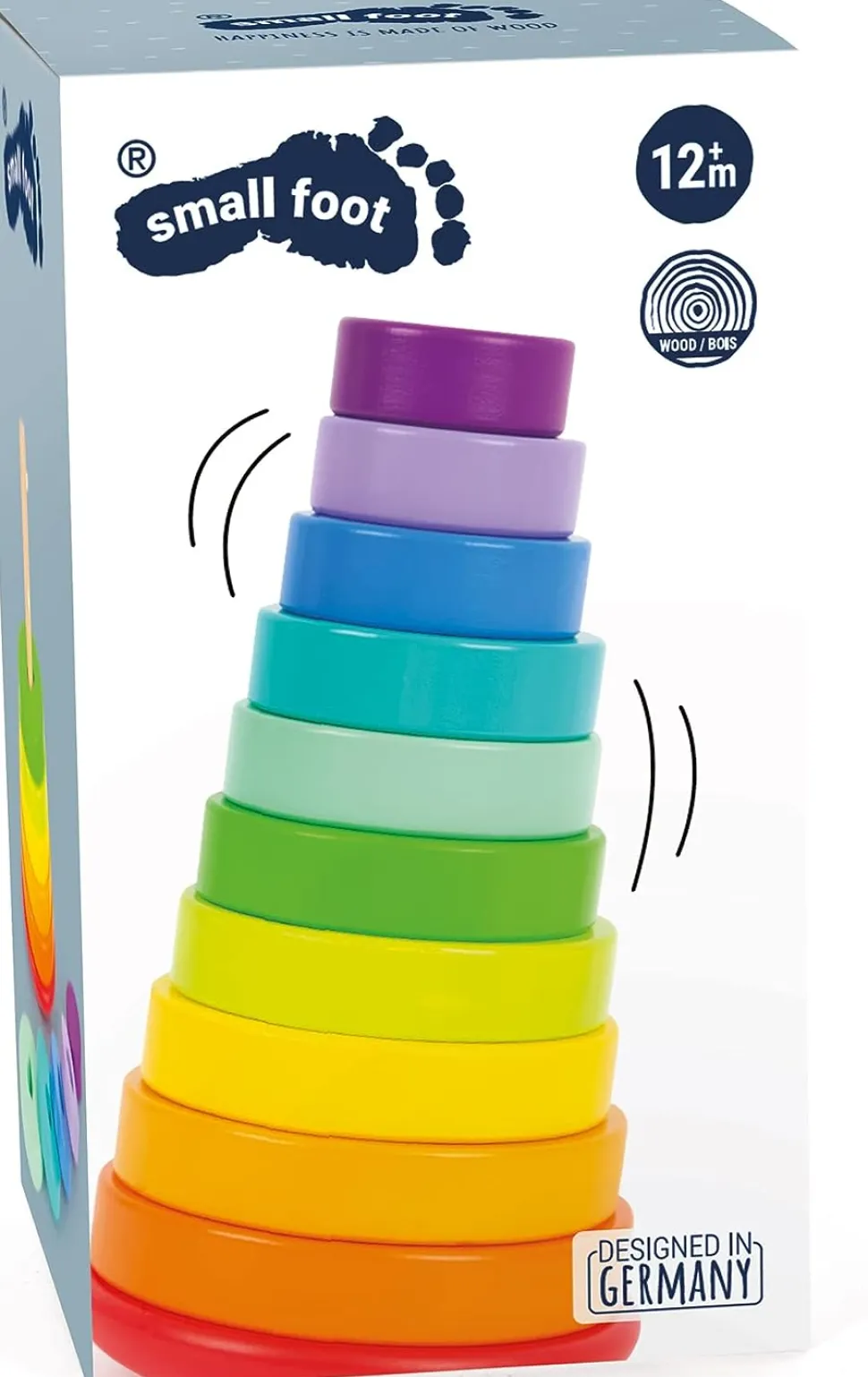 Wooden Large Rainbow Stacking Tower