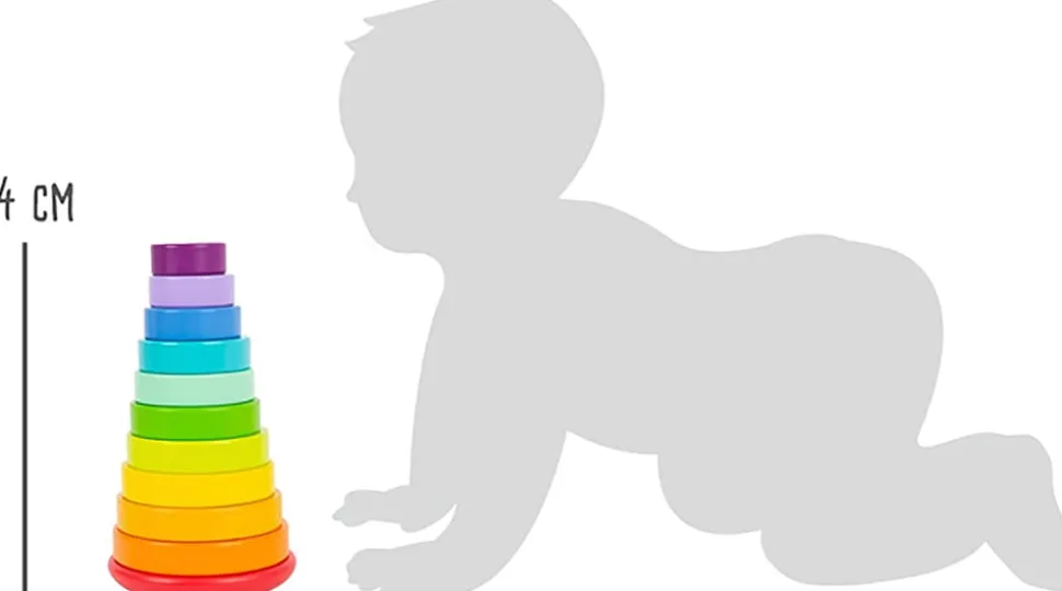 Wooden Large Rainbow Stacking Tower
