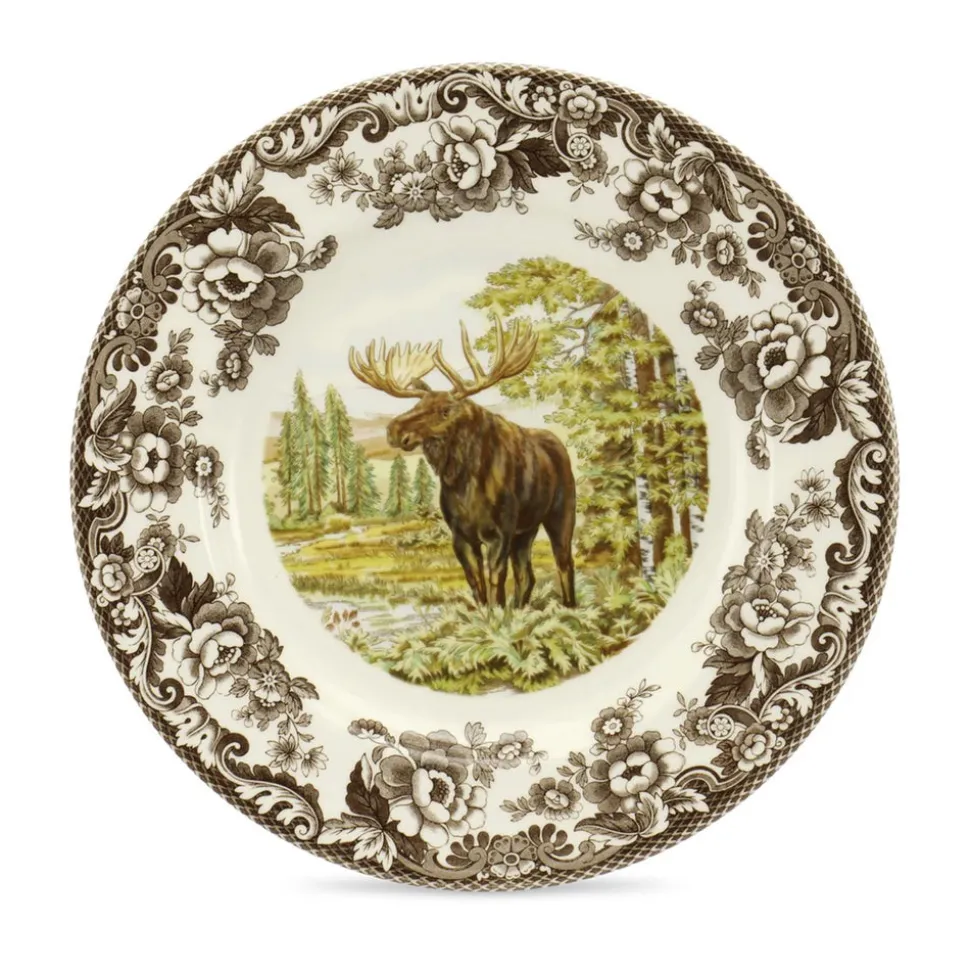 Woodland Dinner Plate with Majestic Moose