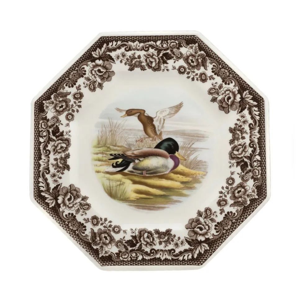 Woodland Octagonal Plate with Mallard