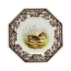 Woodland Octagonal Plate with Quail