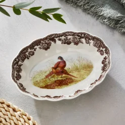 Woodland Pheasant Oval Fluted Dish