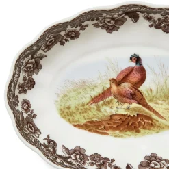 Woodland Pheasant Oval Fluted Dish
