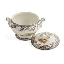 Woodland Soup Tureen with Cover Rabbit, Quail, & Pintail