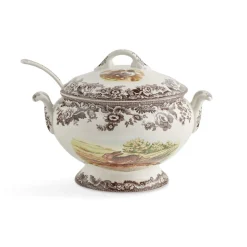 Woodland Soup Tureen with Cover Rabbit, Quail, & Pintail