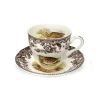 Woodland Teacup & Saucer with Quail, Pheasant, Snipe, & Rabbit
