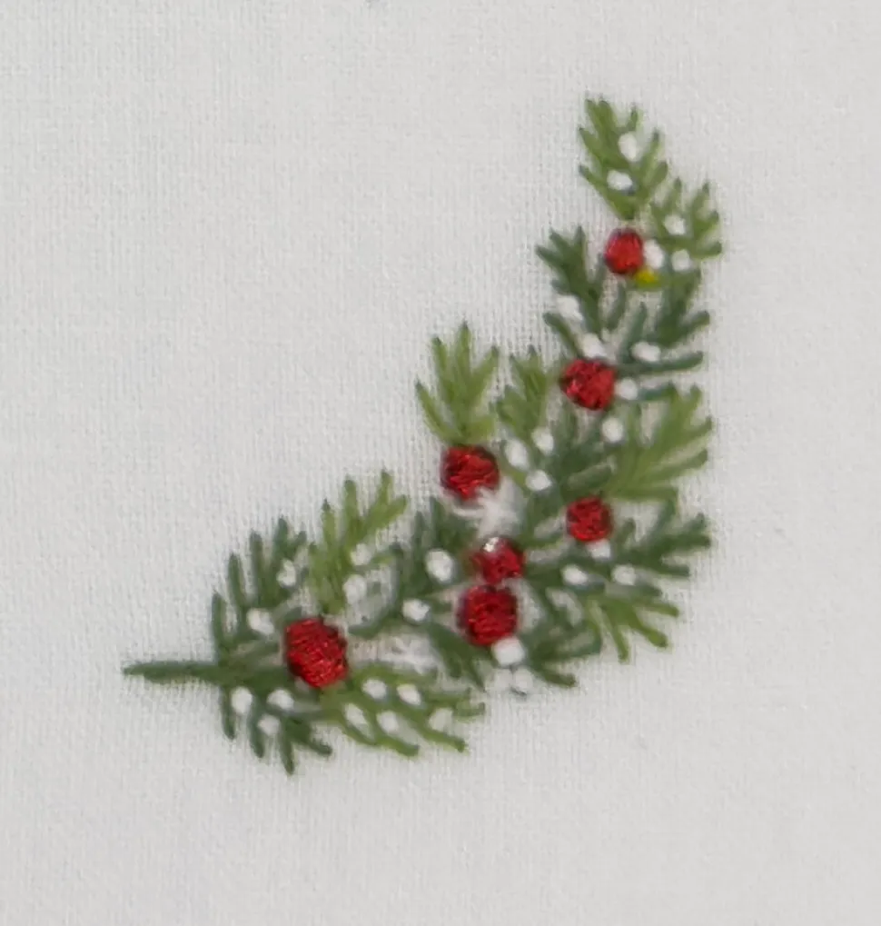Wreath Snow Cocktail Napkins, Set of 4