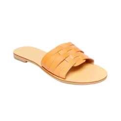 Xenia Vegetable Tanned Leather Sandal in Natural
