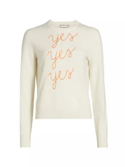 Yes Yes Yes Crewneck in Cream