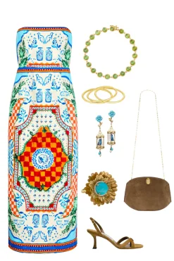 Yvette Dress in Sundance Tile