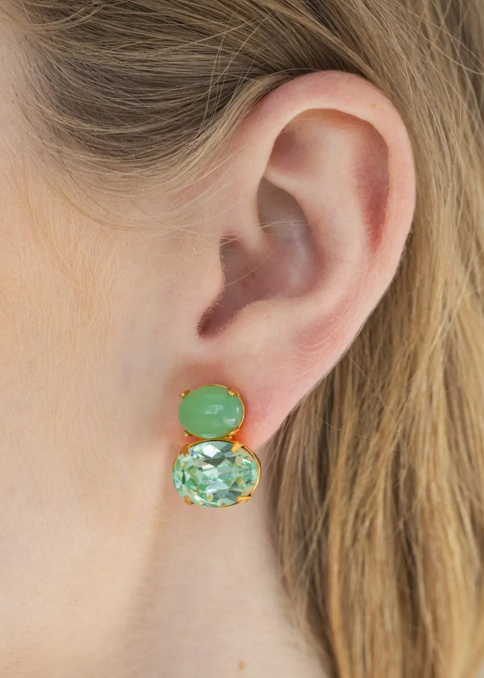 Yvette Earrings in Chalcedony