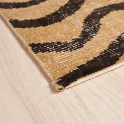 Zebre Hand-Knotted Rug in Brown & Black