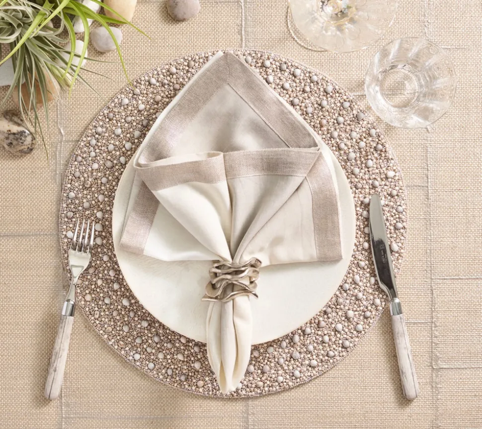 Zen Placemat in Gray & Taupe, Set of 4